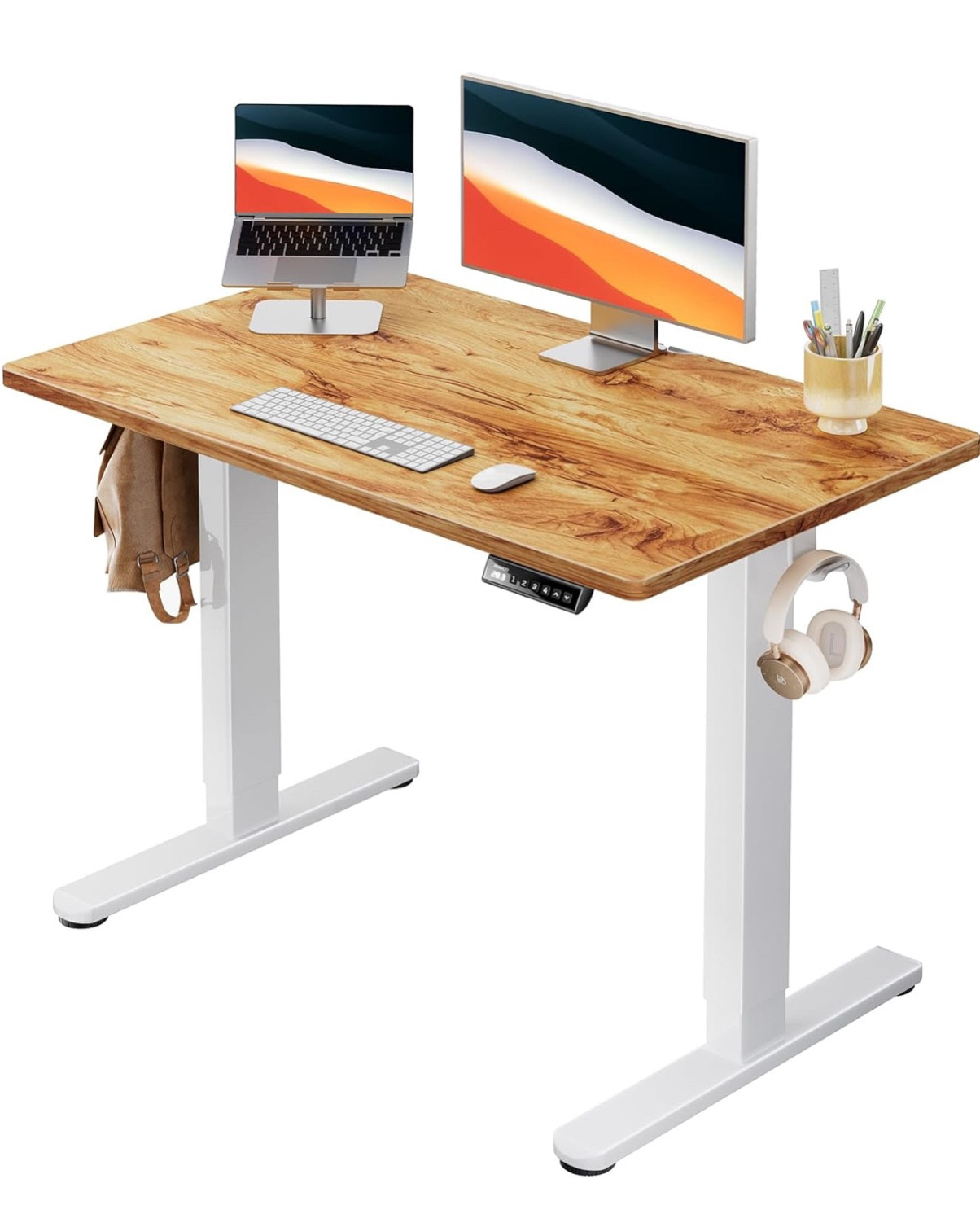 HUANUO Electric Standing Desk, 40" x 24" Whole Piece Desktop, Adjustable Height Computer Desk, 4 Height Memory Settings, Sit Stand Up Desk for Home Office, Light Vintage

#LTKHome #LTKFamily #LTKSaleAlert