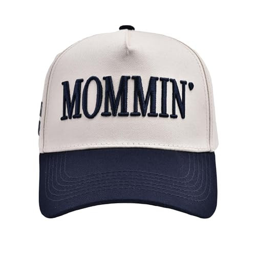 Funny Mommin Hat for Women, Mama Too Busy to Care Truck Hat Gifts Adjustable Washed Cotton Embroidered Mom Baseball Cap (Navy Blue) | Amazon (US)