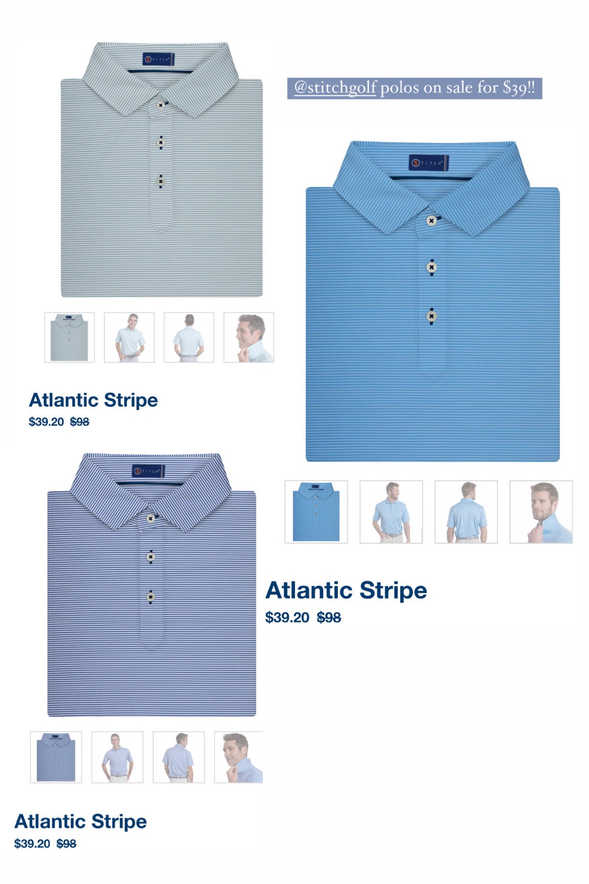 Stitch golf summer sale! Polos on sale $39!

#LTKunder50 #LTKmens #LTKSeasonal