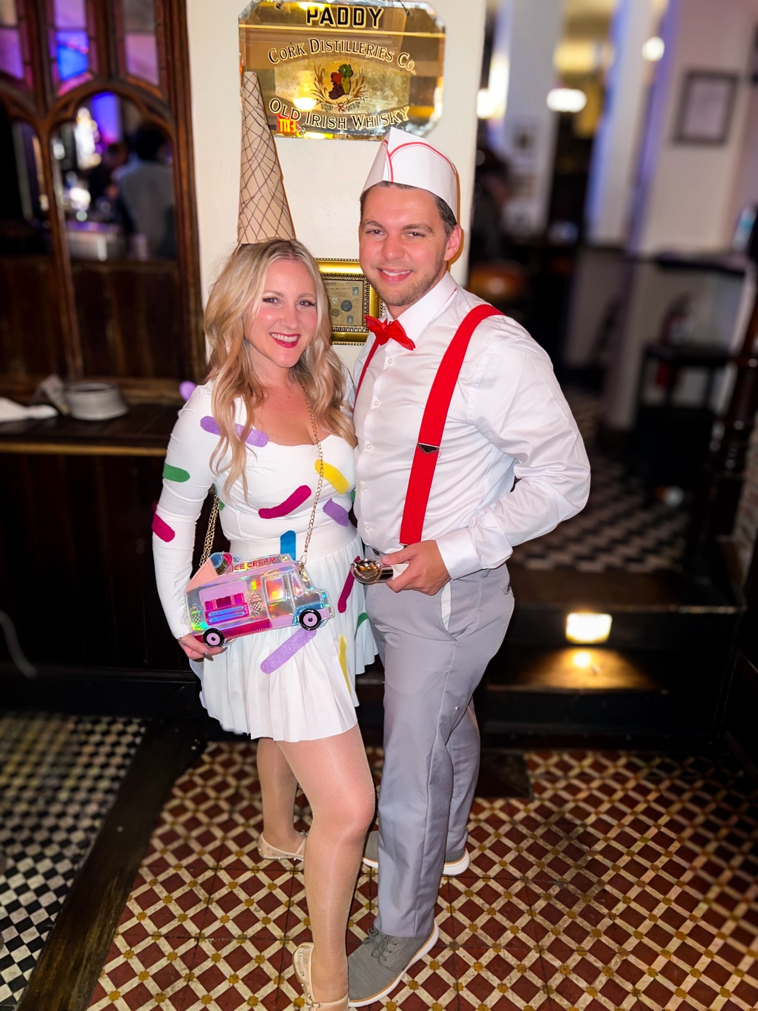 Couples costume idea! Ice cream cone and soda jerk. Ice cream cone easy diy costume, easy and quick couples costume inspo. 

#LTKSeasonal #LTKParties #LTKHalloween