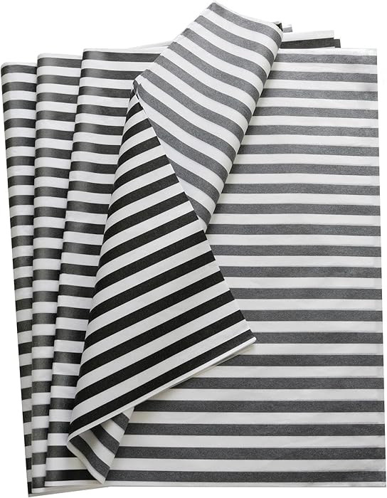 Bobobag 50 Sheets Full Size Gift Wrapping Black Tissue Paper Bulk for Gift Bags, Weddings Birthda... | Amazon (US)