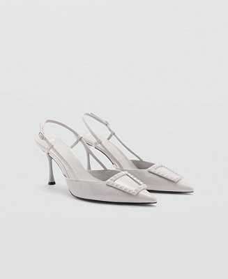 Mango Women's Patent Leather Slingback-Heeled Shoes - Macy's | Macy's