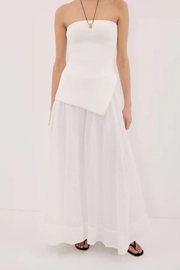 LAYNE WHITE RAMIE MAXI SKIRT | DISSH
