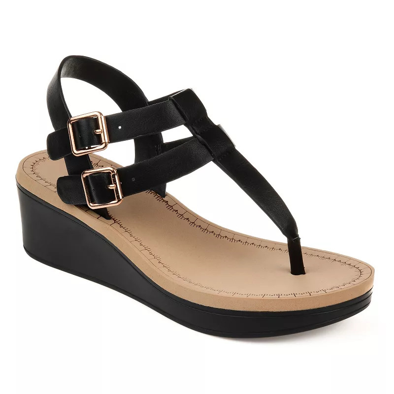 Journee Collection Bianca Women's Wedge Sandals | Kohl's
