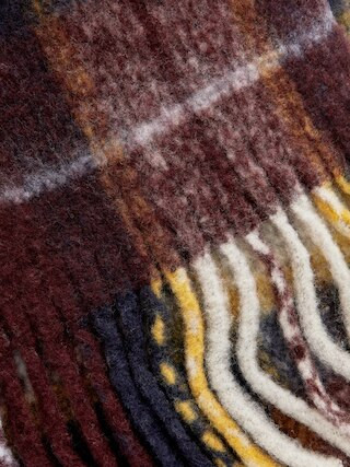 Wool Blend Scarf – Burgundy/Checkered – Women – ARKET GB | Arket UK