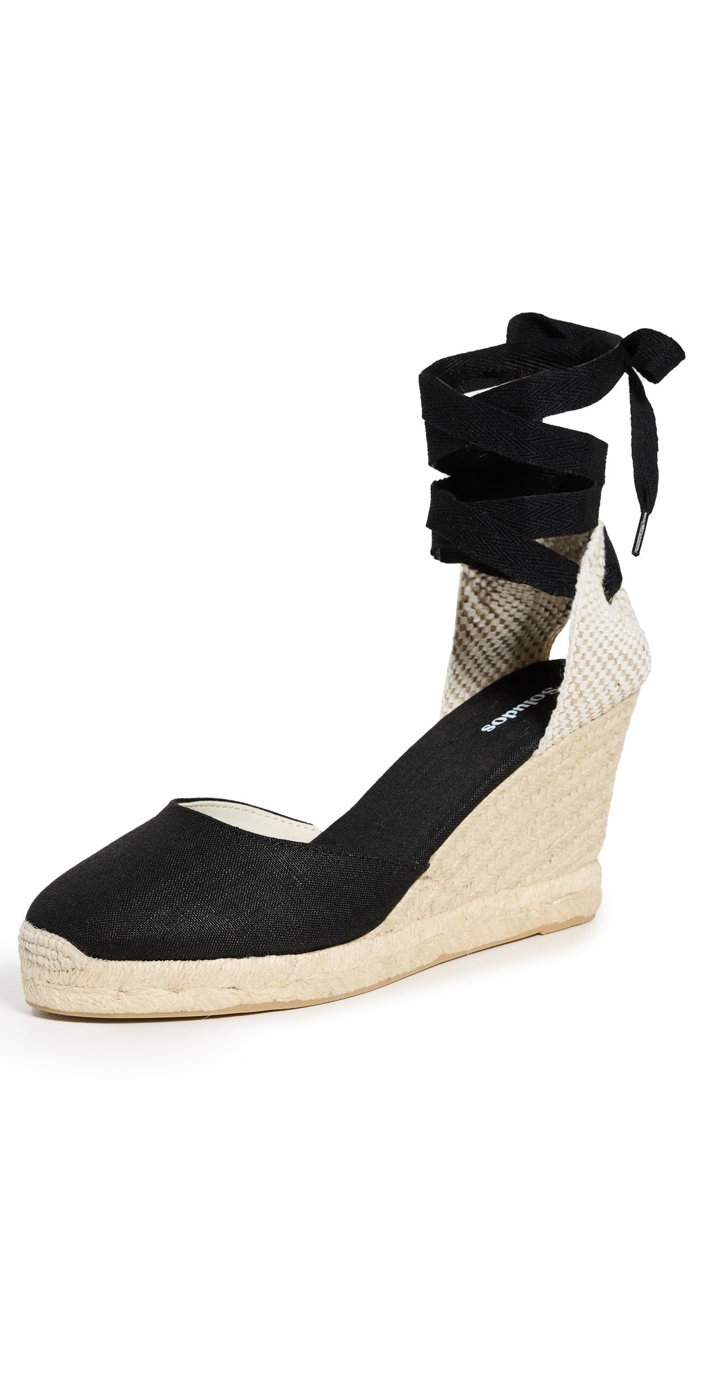 Soludos Marseille Wedge Espadrilles Noche Black 6 | Shopbop
