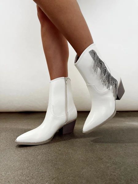 White Glitz And Glam Boot | Lane 201 Boutique