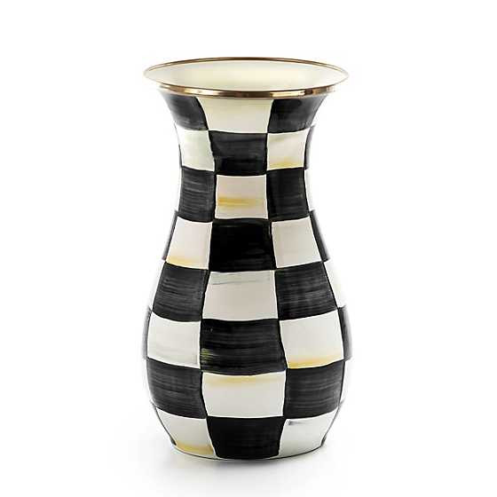Courtly Check Enamel Vase - Tall | MacKenzie-Childs