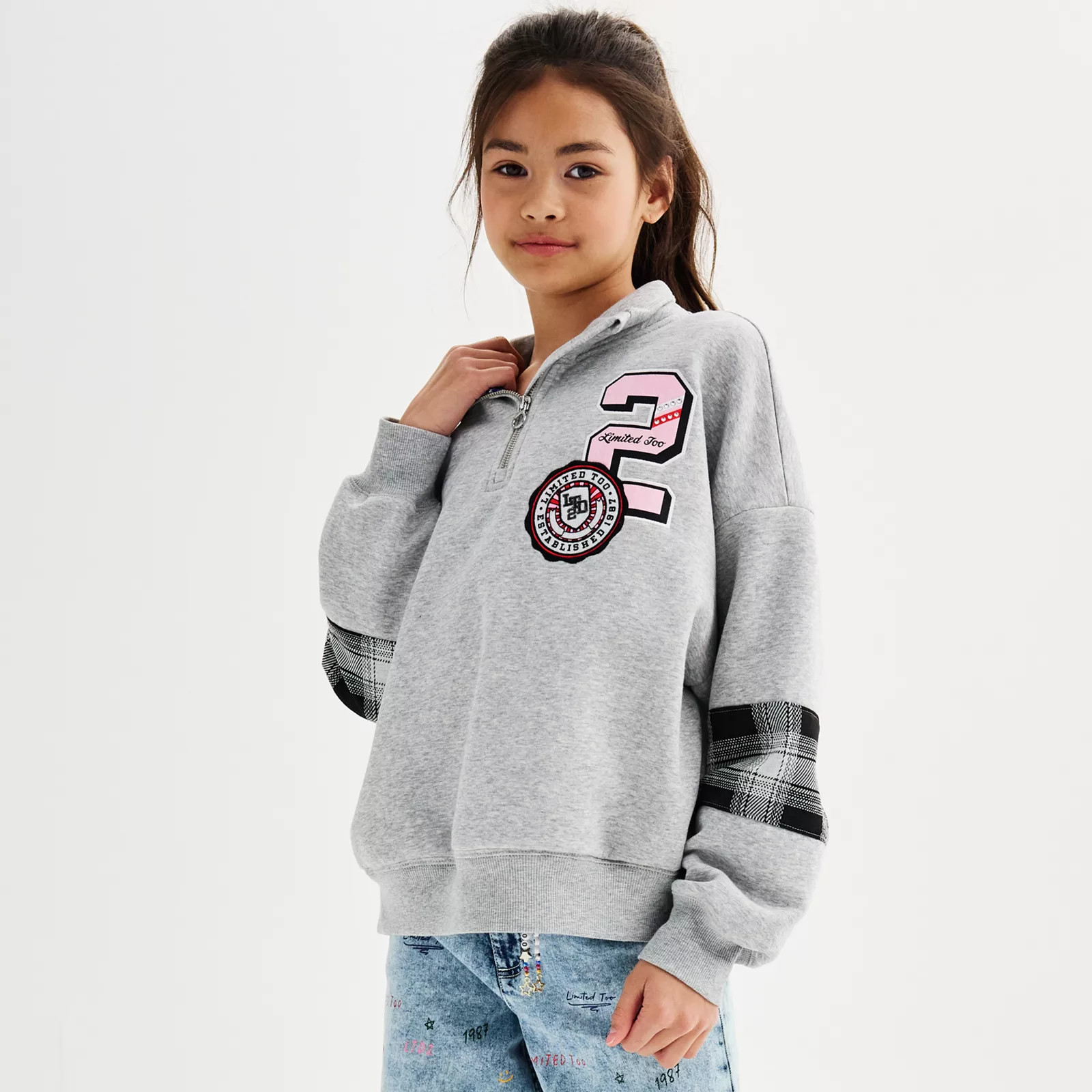 Girls 7-16 Limited Too 1/4-Zip Fleece Pullover | Kohl's