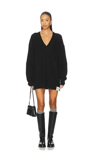 Free People x We The Free Chelsea V Neck Tunic In Black Magic in Black. - size L | Revolve Clothing (Global)
