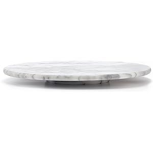 Creative Home Natural Marble Lazy Susan Turntable Rotating Serving Plate Organizer, 12" Diam, Off-Wh | Amazon (US)