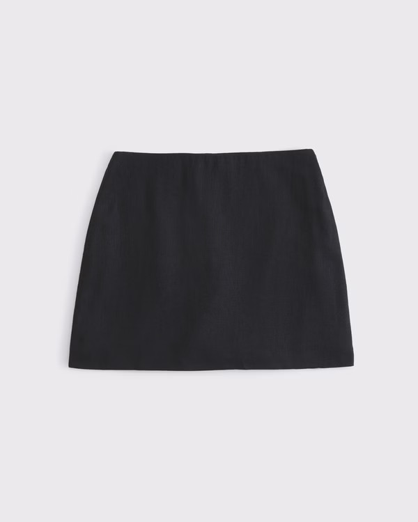 The A&F Scarlett Linen-Blend Mini Skort | Abercrombie & Fitch (US)