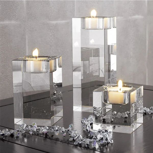 3.14961'' Crystal Tabletop Tealight Holder | Wayfair Professional