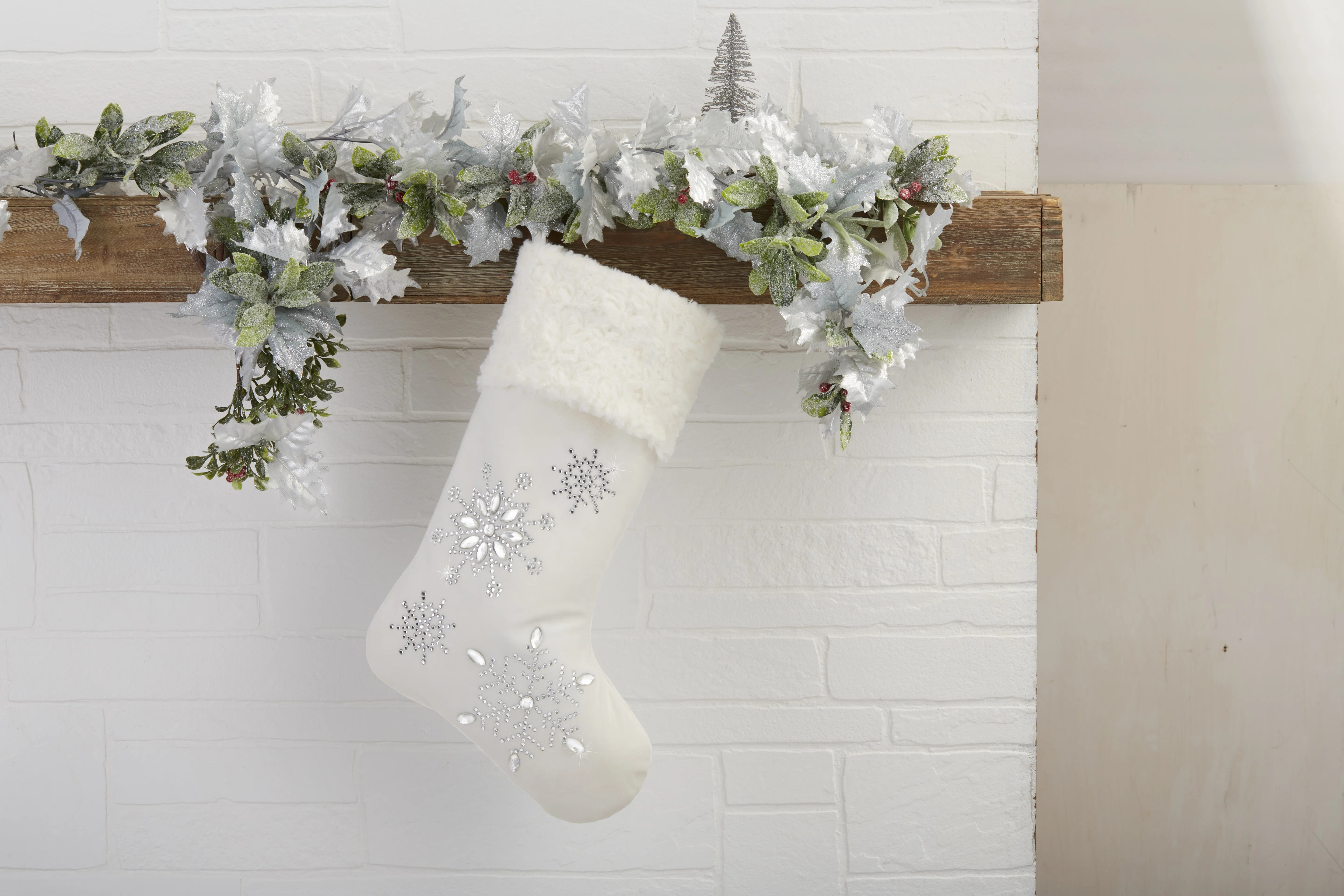 Season's Sparkle Embroidered Stocking | Wayfair North America