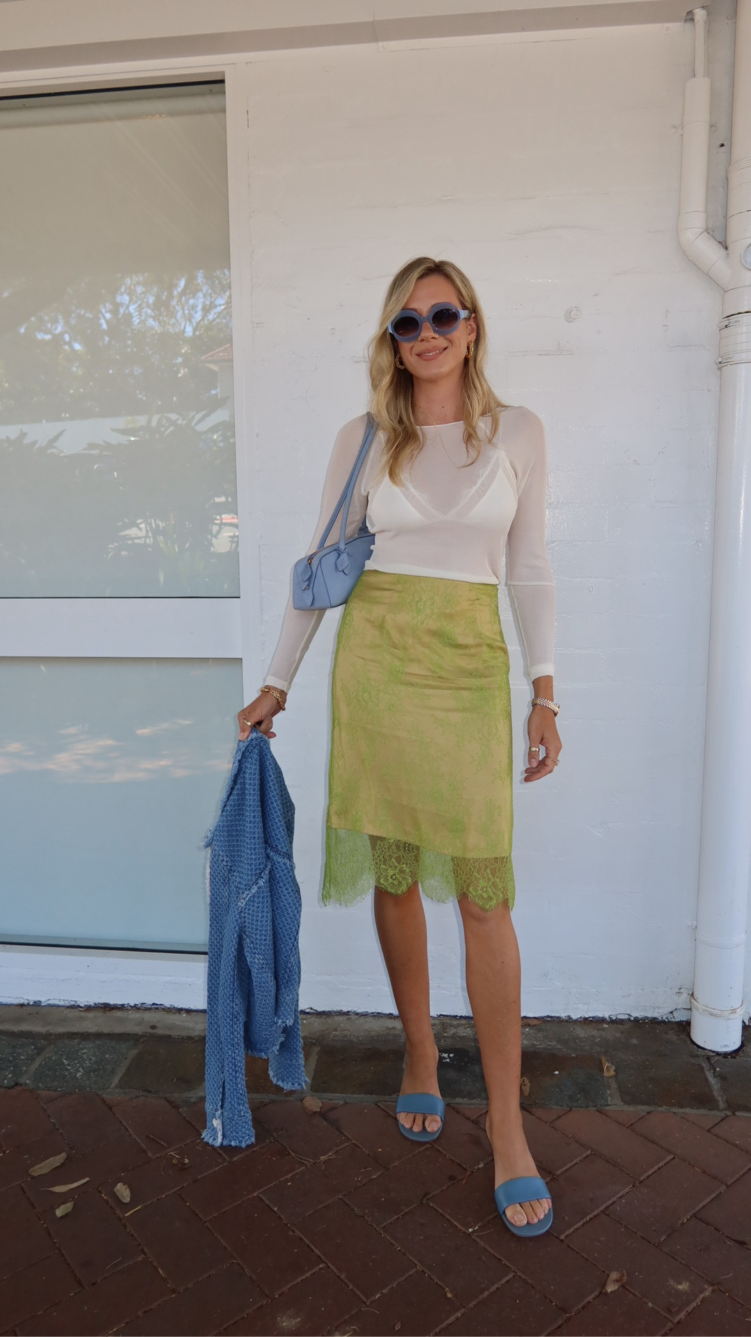 Today's outfit giving my new lace skirt an outing 

I'm wearing a size AU 8 in the lime skirt from ASOS
COS sheer top size 10
Zara jacket size S
Alaia bag
Alias Mae sandals size 40.5
Tiwi sunnies 

 #LTKootd

#LTKspring #LTKstyletip #LTKdatenight