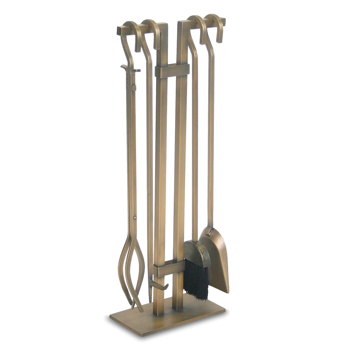 Sinclair 4-Pc. Brushed Brass Fireplace Tool Set | Plow & Hearth | Plow & Hearth