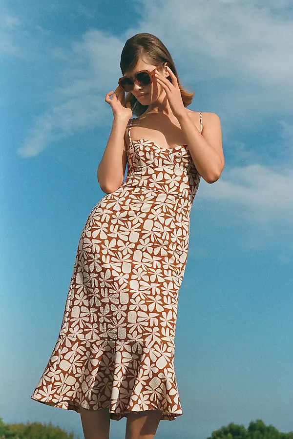 Hutch Floral Slim Midi Dress By Hutch in Assorted Size M P | Anthropologie (US)