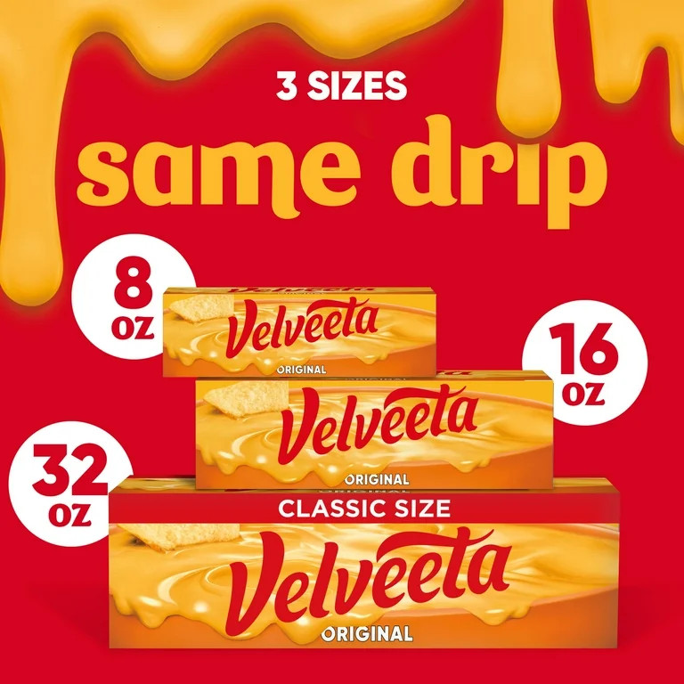 Velveeta Original Pasteurized Recipe Cheese Product, 16 oz Block | Walmart (US)