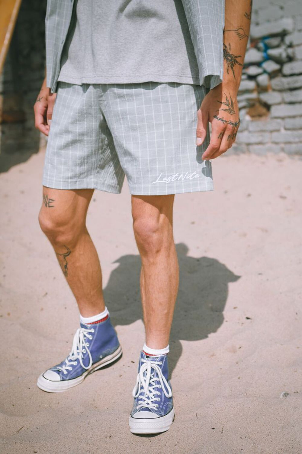 Embroidered Lost Nite Shorts | Forever 21 (US)