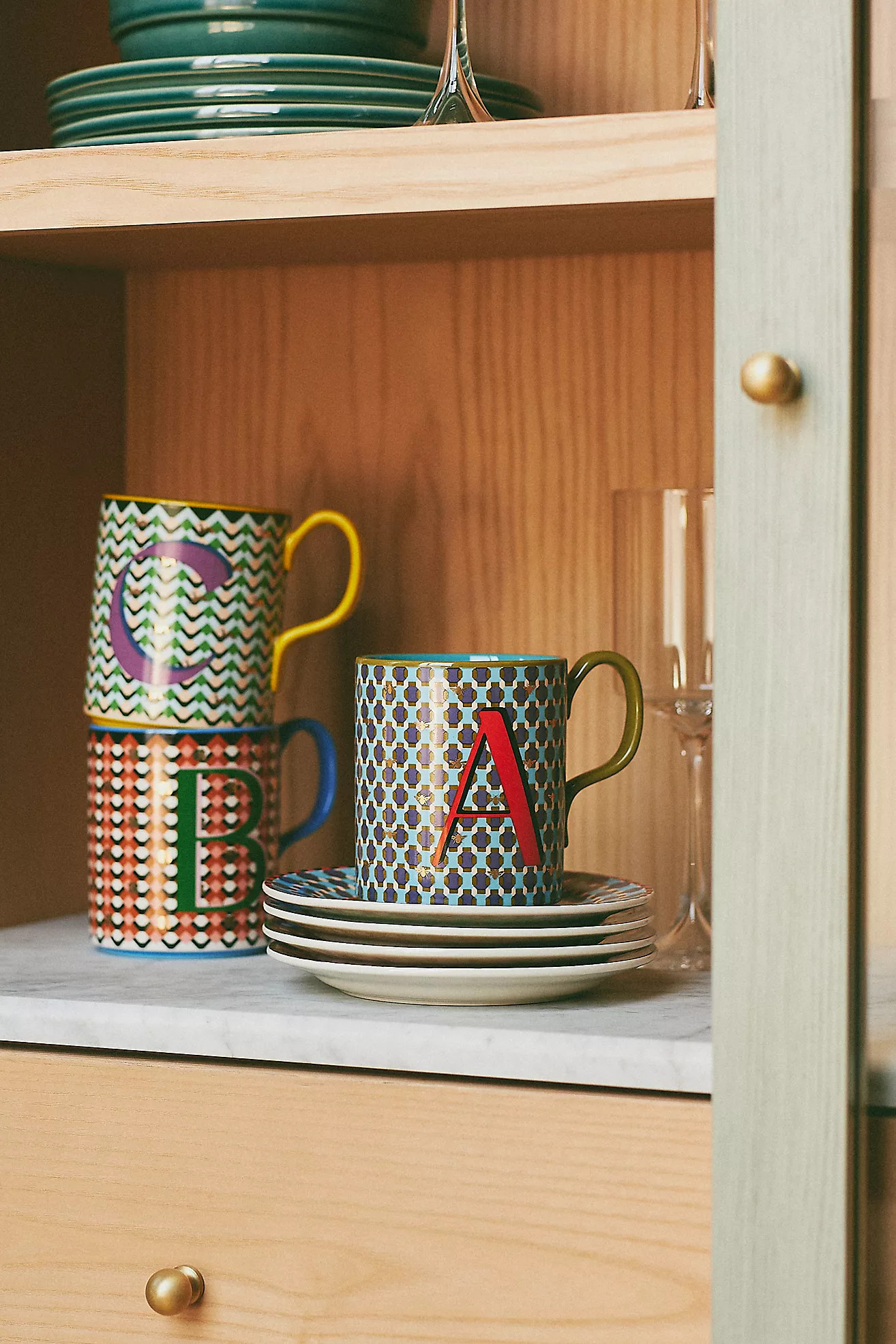 Parker Stoneware Monogram Mug | Anthropologie (US)
