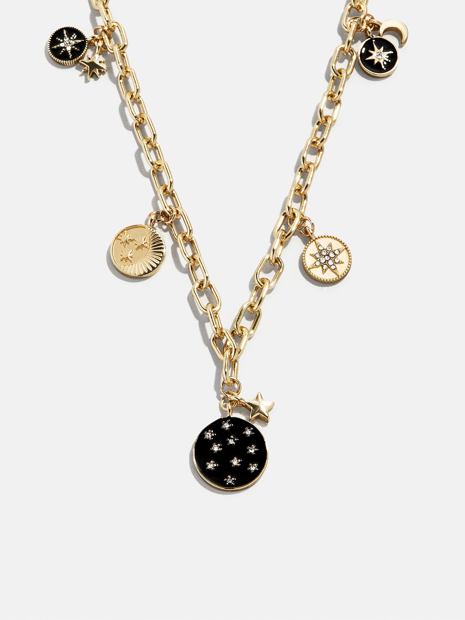Estelle Celestial Charm Necklace - Gold/Black | BaubleBar