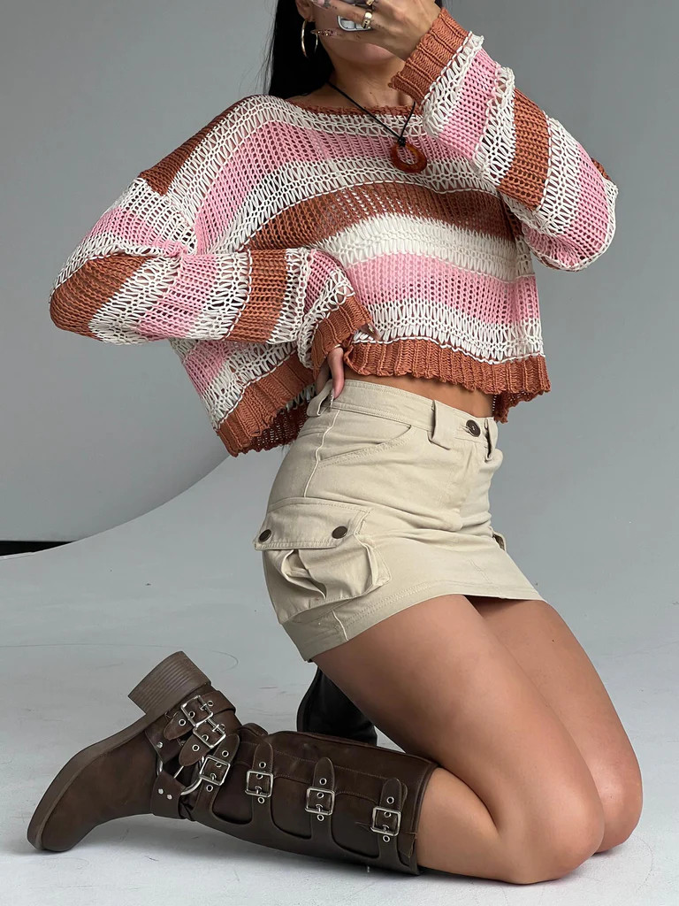 Lydie Cargo Mini Skirt Beige | Princess Polly US