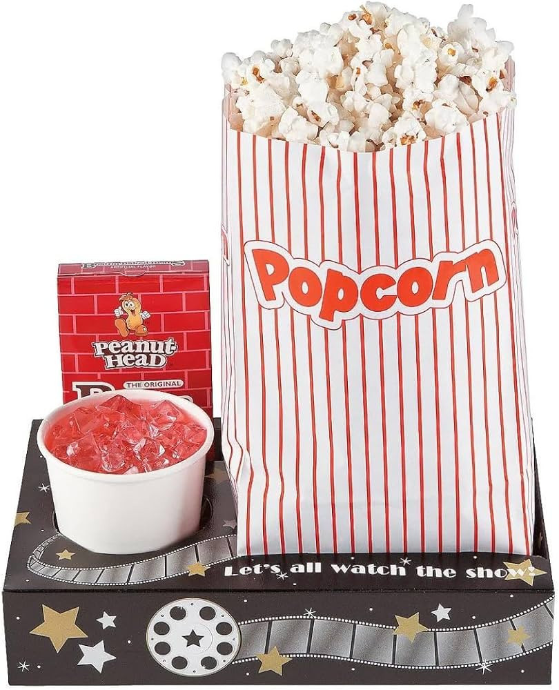 Fun Express Movie Night Snack Trays - Holds Popcorn, Drink and Candy - Set of 12 - Party Supplies | Amazon (US)