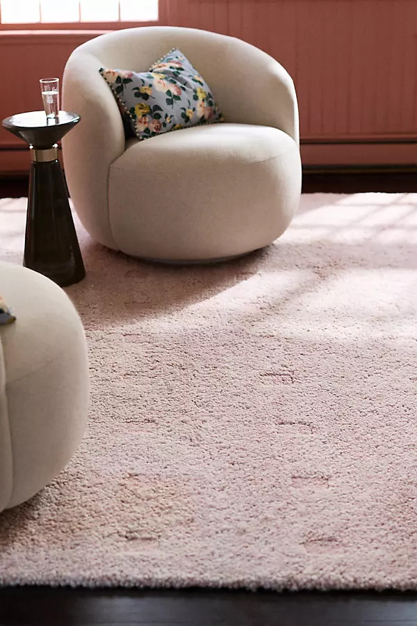 Judie Hand Tufted 100% Wool Shag Sculpted Rug | Anthropologie (US)