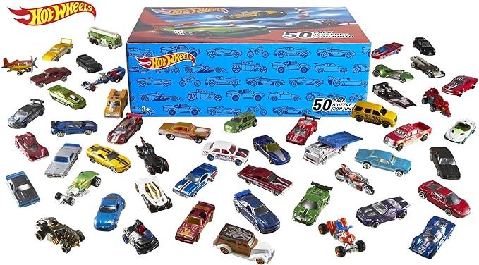 Hot Wheels Set of 50 1:64 Scale Toy Trucks and Cars, Individually Packaged​ for Kids and Collec... | Amazon (US)
