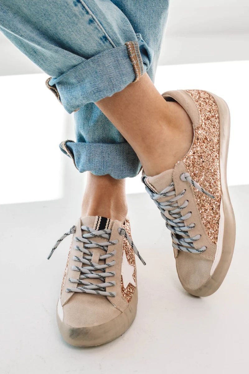 Quandra Sneakers - Rose Gold | The Impeccable Pig