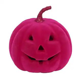 6.5" Hot Pink Flocked Light Up Jack-O-Lantern by Ashland® | Michaels | Michaels Stores