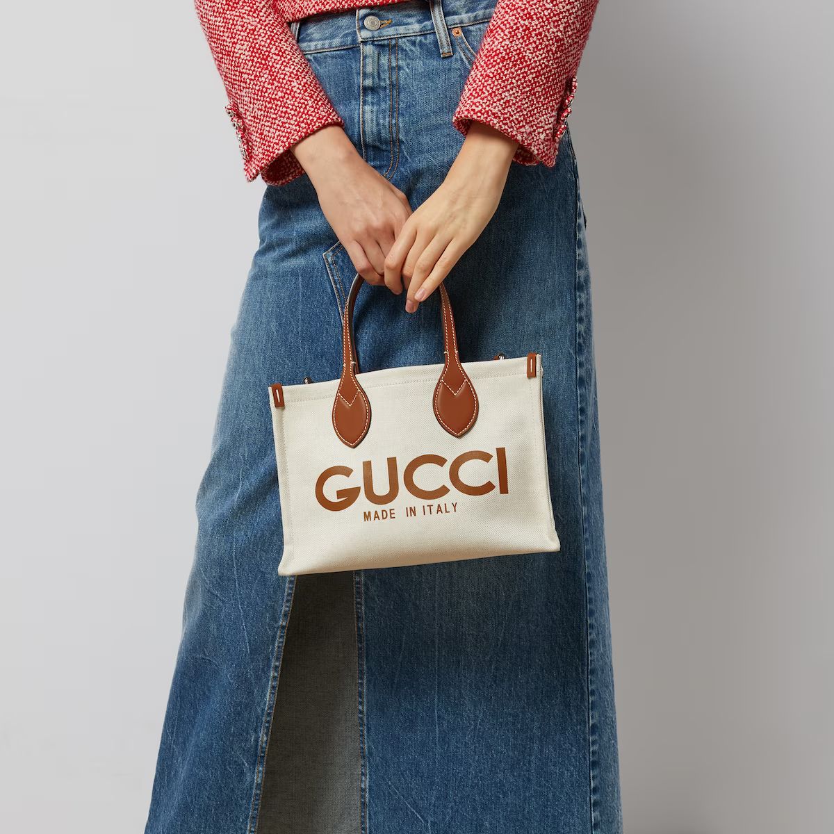 Mini tote bag with Gucci print | Gucci (US)