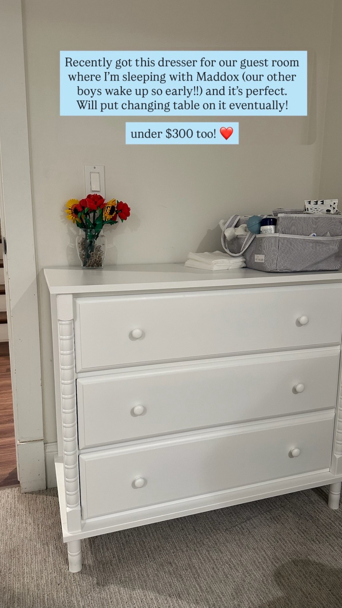 the dresser i just got for our guest room for maddox! perfect size ❤️ #babyessentials #wayfair 

#LTKHome #LTKBaby #LTKKids