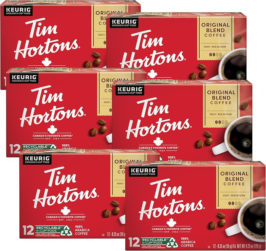 Tim Hortons Original Blend, Medium Roast Coffee, Single-Serve K-Cup Pods Compatible with Keurig B... | Amazon (US)
