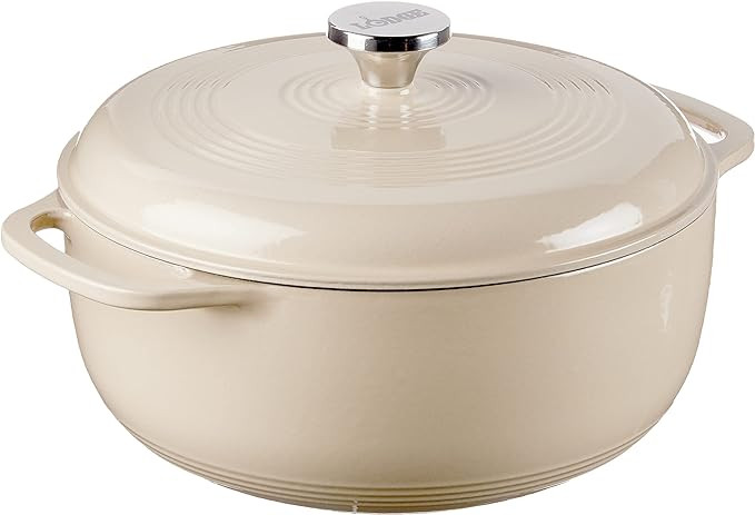 Lodge Enameled Dutch Oven, 6 Qt, Sandalwood | Amazon (US)