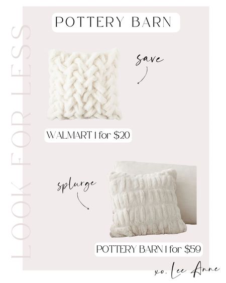 Pottery Barn pillows look for less from Walmart! 

Lee Anne Benjamin 🤍

#LTKstyletip #LTKhome #LTKunder50