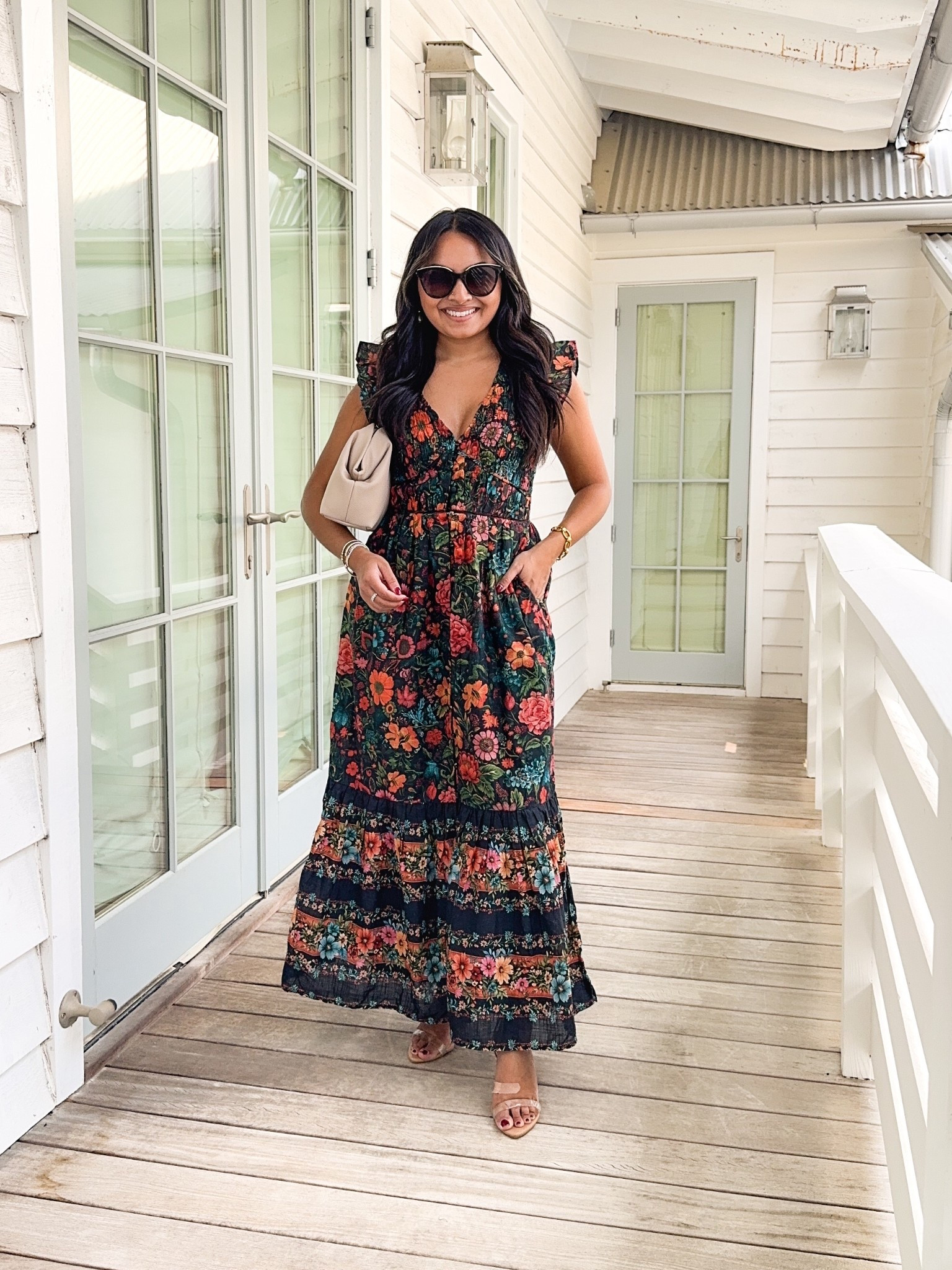 Black floral dress size xxs regular TTS - i wanted this dress to fit like a maxi dress so I went with the regular sizing
Clear heels size 5 TTS


#LTKSaleAlert #LTKPetite #LTKStyleTip