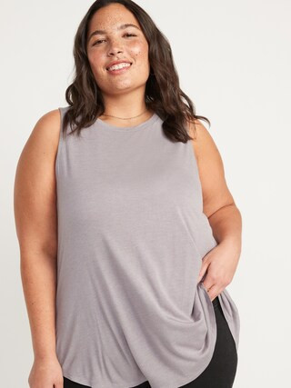 Sleeveless Luxe Metallic Swing Tank for Women | Old Navy (US)