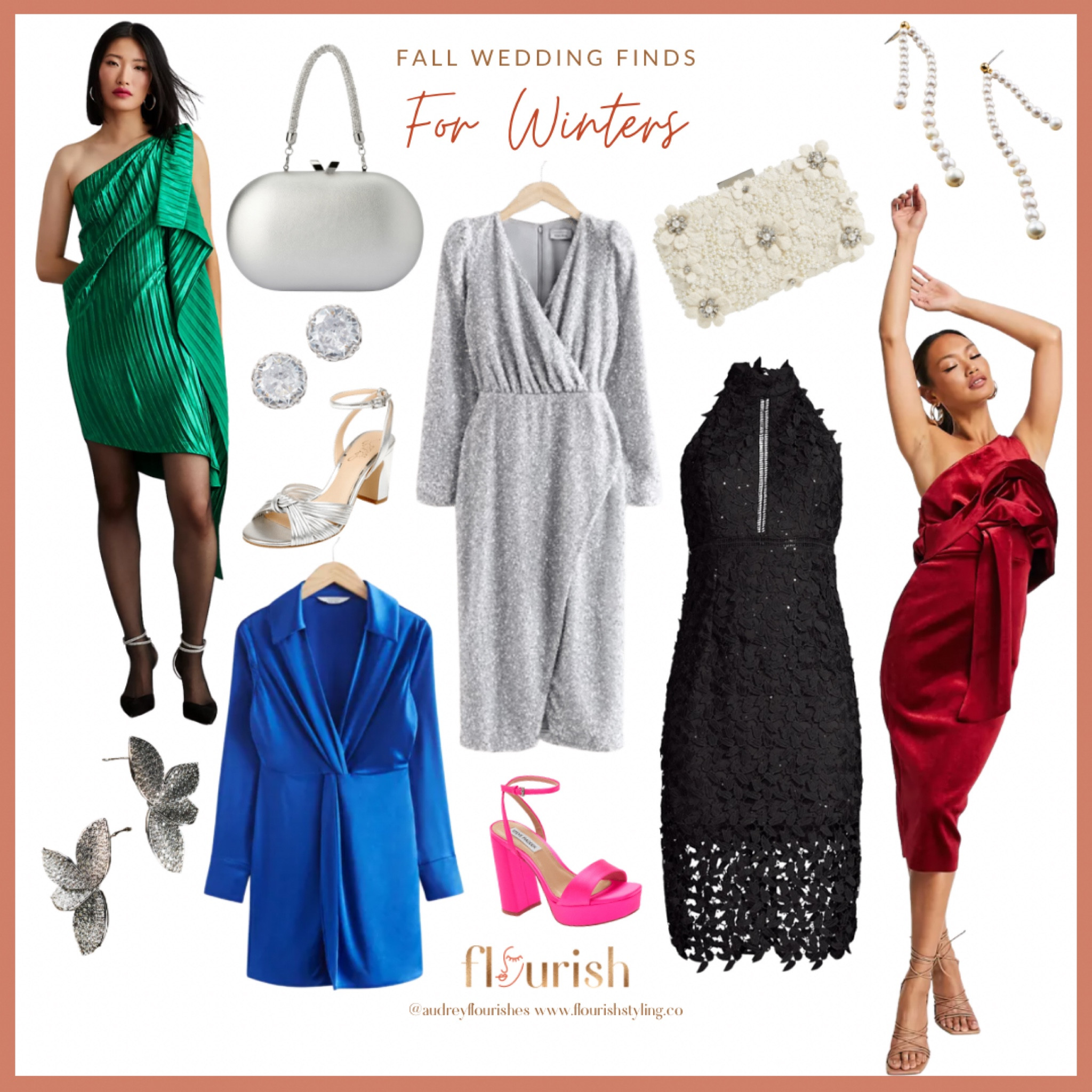 We are now in the midst of the glorious fall and winter wedding seasons. We love being a guest at events during this time because the cooler weather allows for heavier/special materials like velvet, sequins, and (faux) fur, as well as the ability to accessorize without getting drenched in sweat! We love these seasons for so many reasons, including the warm, cozy hues of the autumn color palette, and the juicy, deep jewel tones of the winter palette. It is a time for cool, crisp air, celebrating, and being with friends and family. To get you prepared for your next big event, we have collected a few of our favorite finds according to season, to make your preparations as seamless as possible. 

#LTKHoliday #LTKSeasonal #LTKwedding