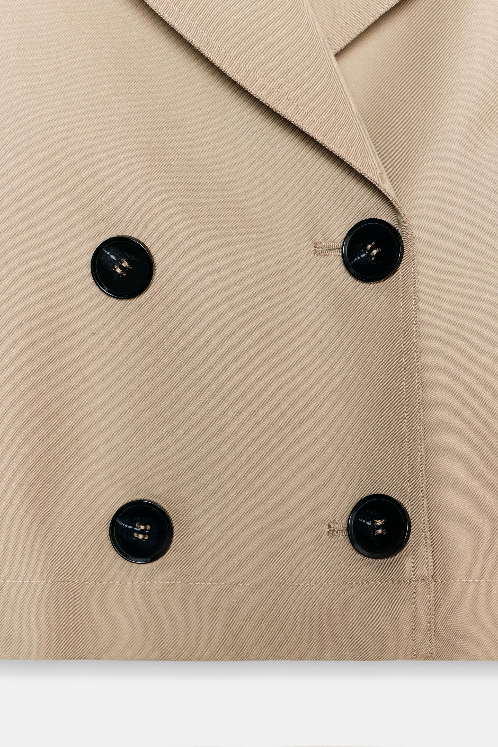 SHORT DOUBLE-BREASTED TRENCH COAT | Zara AU