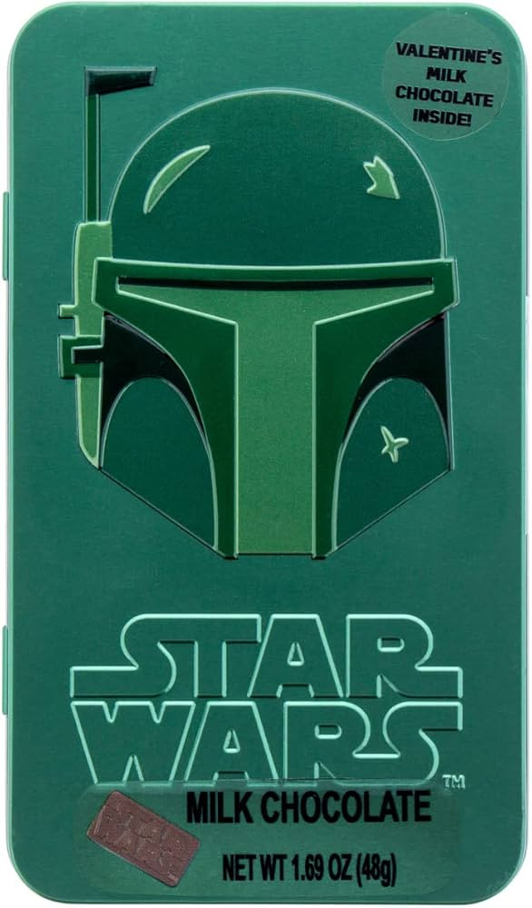 Star Wars Boba Fett Collector's Tin Valentine's Day Candy Gift Set, Individually Wrapped Milk Cho... | Amazon (US)