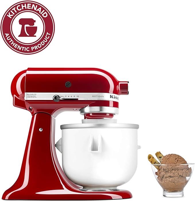 KitchenAid Ice Cream Maker Attachment - Excludes 7, 8, and most 6 Quart Models, Fits 5 to 6 quart... | Amazon (US)