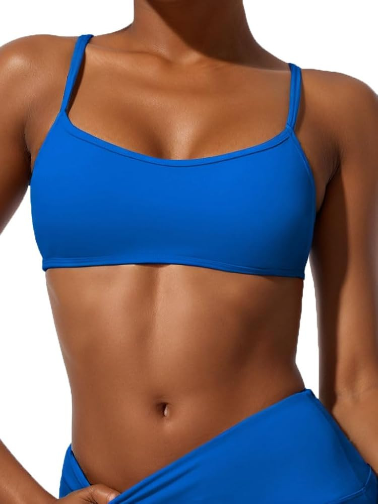 Sunzel Sports Bra for Women, Backless Padded Yoga Training Bras Low Impact Workout Going Out Cami... | Amazon (US)