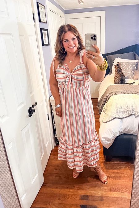 This dress has gotten so many compliments that I’ve stopped keeping track. 
It has an adorable cutout detail. The colors are perfect for summer. Throw it on and look out together without the effort .

#LTKSeasonal #LTKFestival #LTKunder50