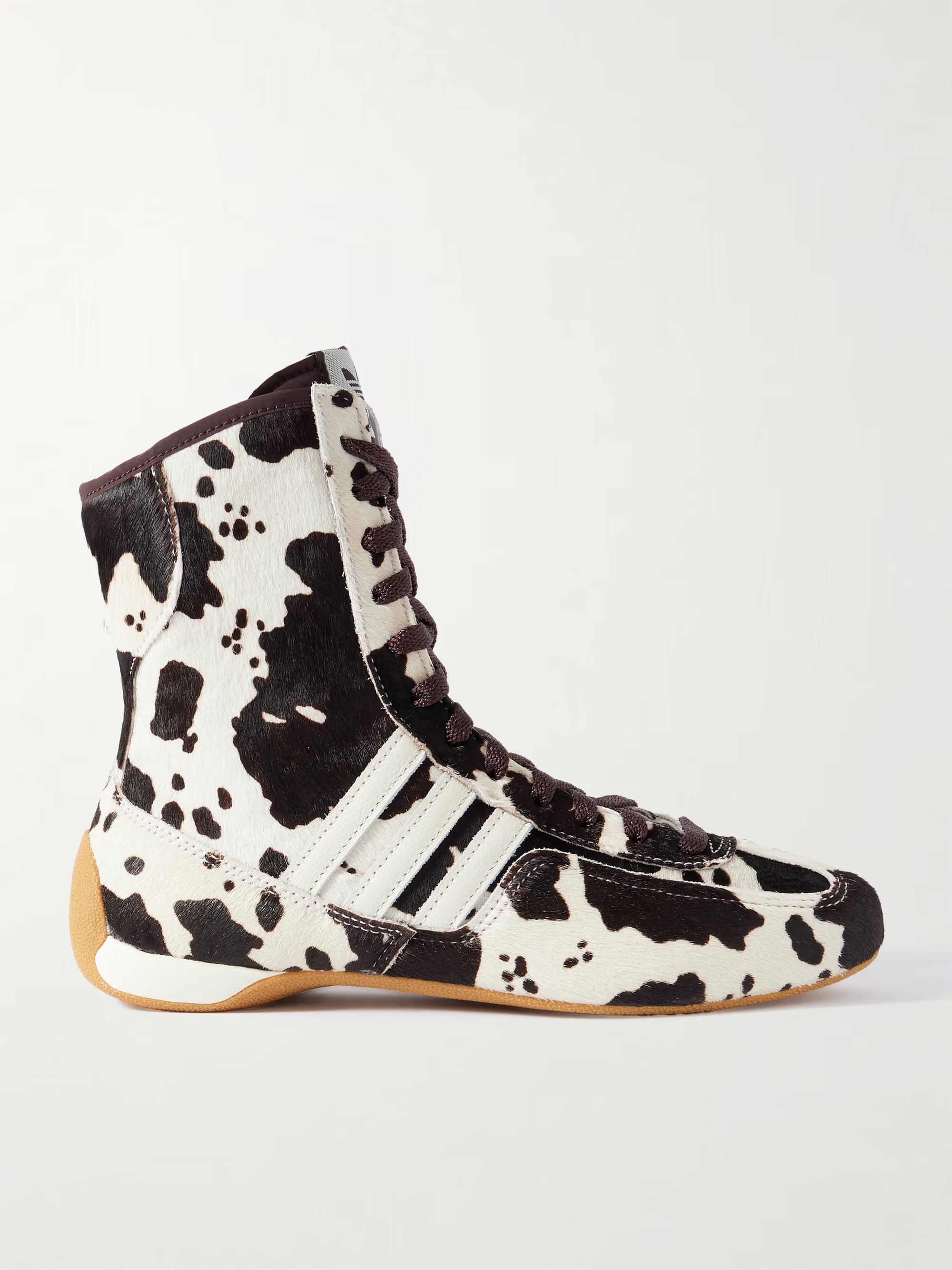 Rasant leather-trimmed cow-print calf hair sneakers | NET-A-PORTER (UK & EU)