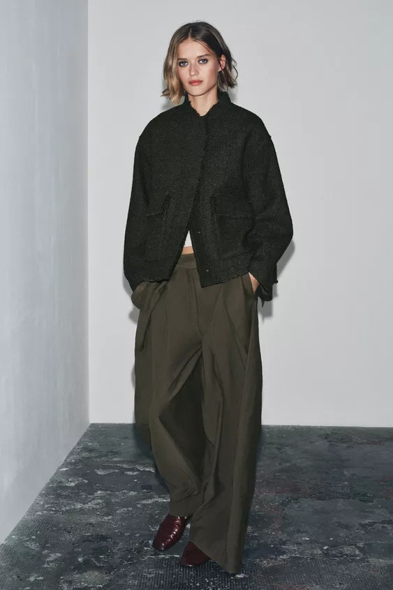 TEXTURED WOOL BLEND JACKET ZW COLLECTION | Zara UK