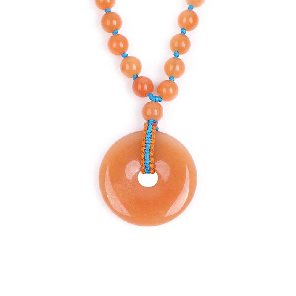 JOE FOREMAN 18-26 inch Hand Made Adjustable Natural Gemstone Stone Beaded Donut Pendant Y Long Ne... | Amazon (US)