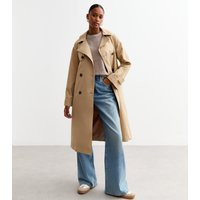 Women's Stone Double Breasted Trench Coat New Look | New Look (UK)
