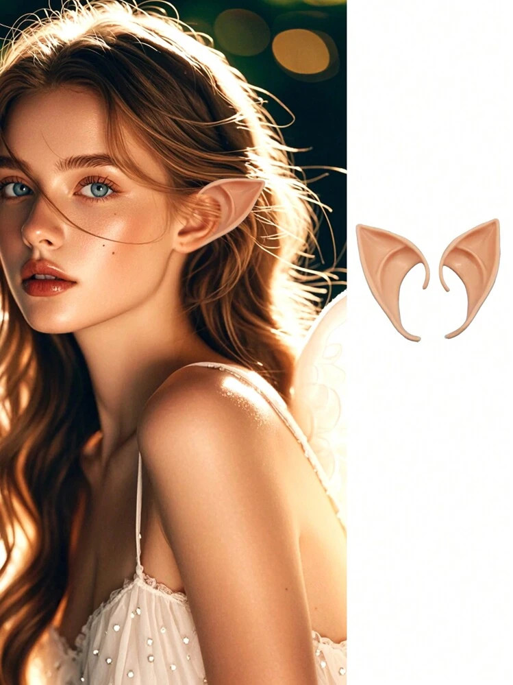 10cm Fairy Ear Silicone Prosthetic Ears, Cosplay Accessories For Party Halloween | SHEIN