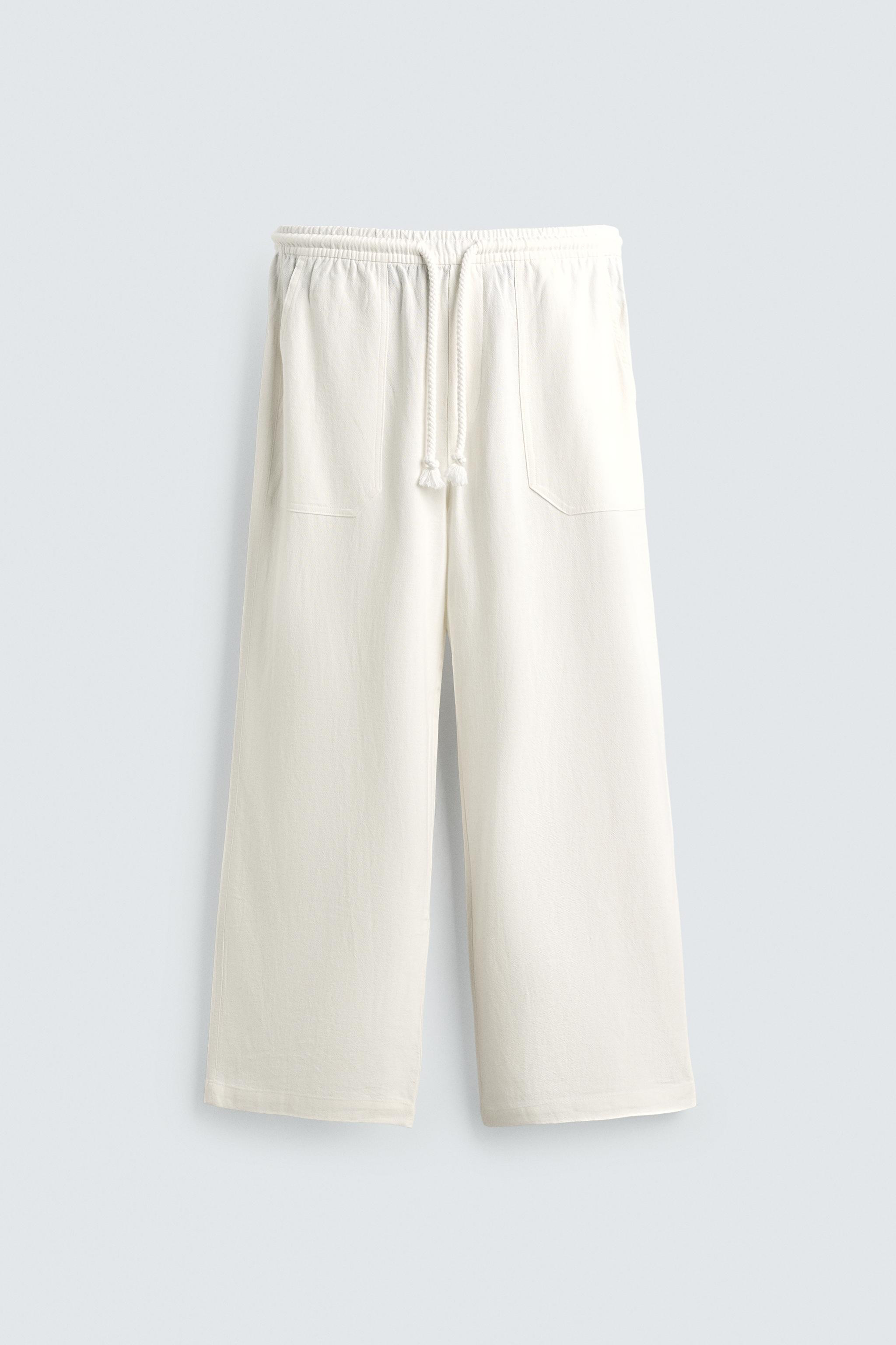 RELAXED FIT VISCOSE - LINEN TROUSERS | Zara UK
